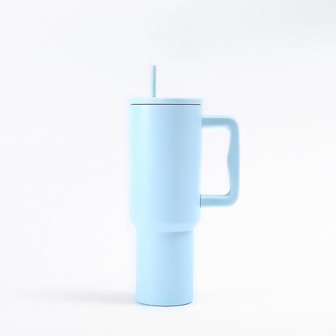 Tumbler with lid and Straw 1200ML Cup Stainless Steel Vacuum Insulated Tumbler for Water, Iced Tea or Coffee 1.2L Office Gym Travelling (40 - Oz - Retro Mint)